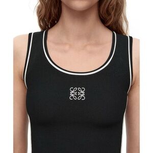 Anagram Ribbed Knit Tank Top in Viscose Blend